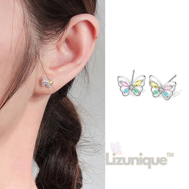 925 стерлинг сребро Lizunique™ сет лептир (ограничен број комада)