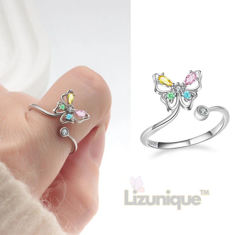 925 стерлинг сребро Lizunique™ сет лептир (ограничен број комада)
