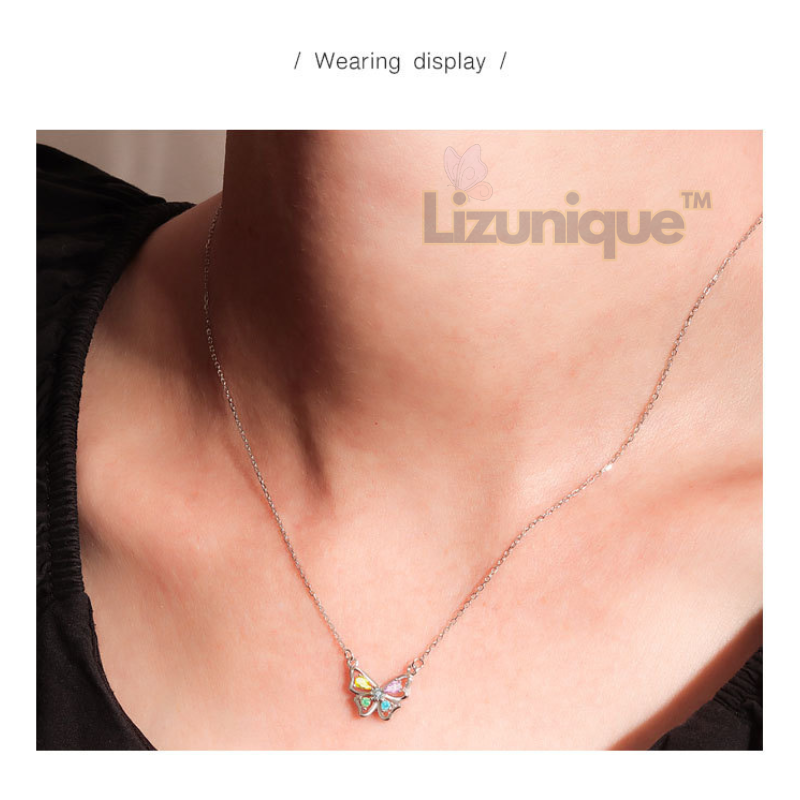 925 стерлинг сребро Lizunique™ сет лептир (ограничен број комада)